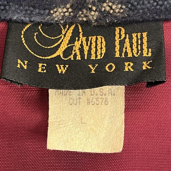 David Paul Southwestern Jacket Womens L Burgundy Aztec Tribal Country Rodeo Vtg - Picture 11 of 16